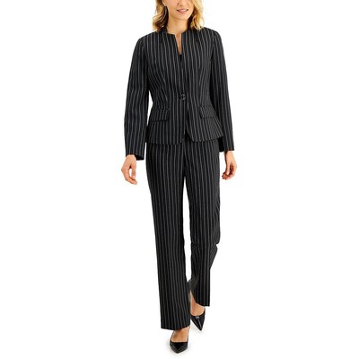 

Le Suit Женский полосатый рабочий брючный костюм из 2 предметов BHFO 0751, Black-white