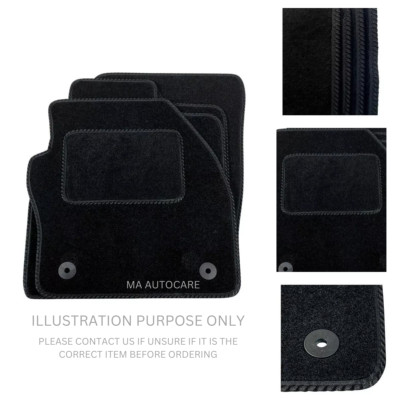 Fully Tailored For Toyota Yaris 3 Door 1999-2005 Black Carpet Car Floor Mats 4pc