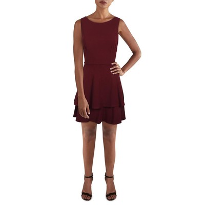 Женское фиолетовое мини-платье B. Darlin с многоуровневым кроем и расклешенными рукавами для юниорок 13/14 BHFO 7969