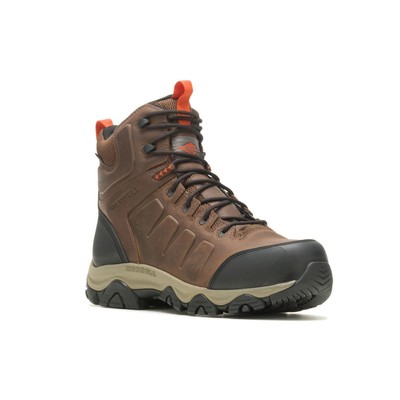 Pre-owned Merrell Work Men's 6" Phaserbound 2 Mid Carbon Fiber Toe Waterproof Work Boot Ea In Orange