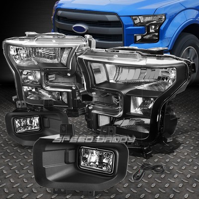 ЧЕРНЫЙ КОРПУС, ПРОЗРАЧНАЯ БОКОВАЯ ФАРА + ХРОМИРОВАННАЯ ПРОТИВОТУМАННАЯ ФАРА + ВЫКЛЮЧАТЕЛЬ + ПРОВОДКА ДЛЯ 15-17 F150