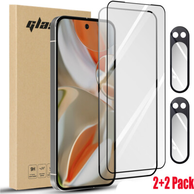 Tempered Glass Screen&Lens Protector Curved For Google Pixel 9 Pro XL/9 Pro/ 9