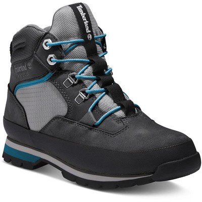 Timberland Womens Euro Hiker Black Nubuck Hiking Shoes 7 Medium (B,M) BHFO 6131
