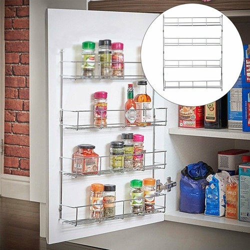 4 Layers Spice Rack Organizer Wall Mount Storage Kitchen Shelf
