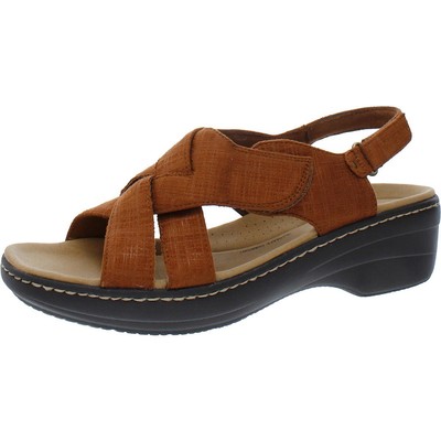 

Женские сандалии на танкетке Clarks Merliah Echo Tan 10 Medium (B,M) BHFO 3859