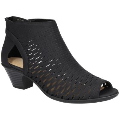 Easy Street Womens Sunrise Faux Leather Peep Toe Comfort Heels Shoes BHFO 6633