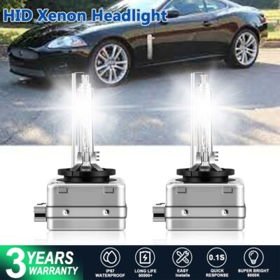 FOR Jaguar XK 2007-2011 D1S HID Headlight Bulbs Conversion Kit 6000K White