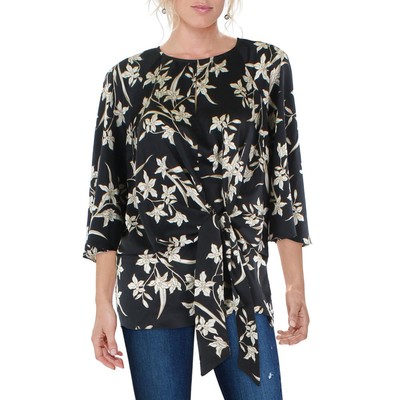 

Женская блузка с черным галстуком и потайной молнией сзади Vince Camuto,  BHFO 3866, Белый