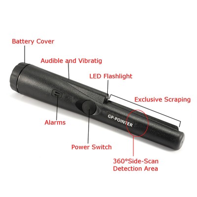 High Sensitivity HandHeld Metal Detector Gold Digger Hunter Probe Waterproof