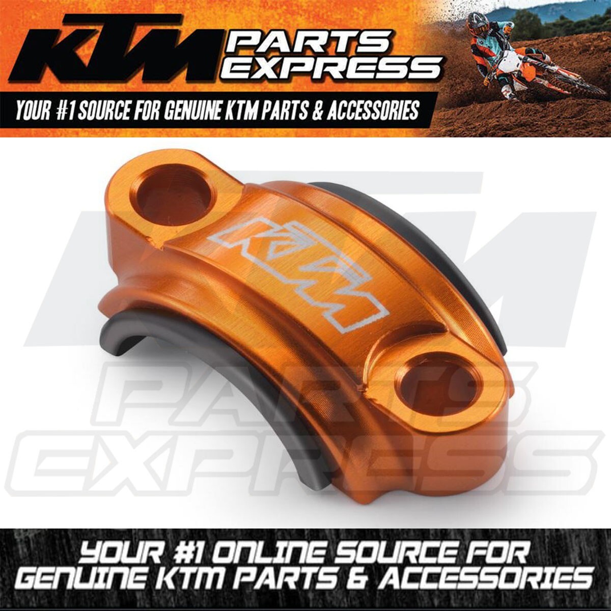 NEW OEM KTM ALUMINUM CLAMP ORANGE 2005-2024 200 250 300 350