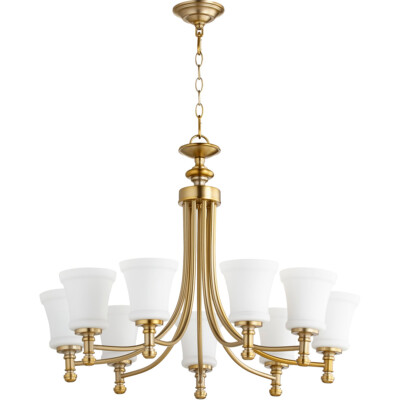 Quorum International 6122-9-80 Rossington Chandelier Aged Brass