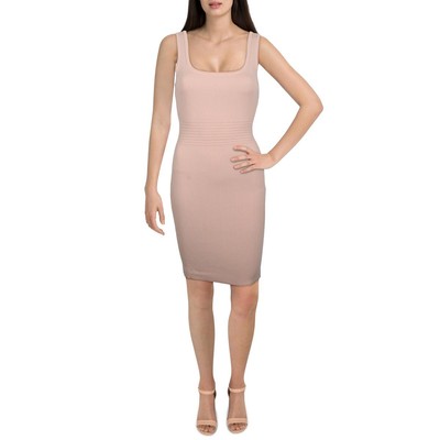 

Женское розовое обтягивающее облегающее платье миди без рукавов Guess by Marciano  BHFO 8650, Розовый