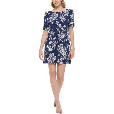 Женское темно-синее платье-футляр с цветочным принтом Jessica Howard Petites 12P BHFO 0767