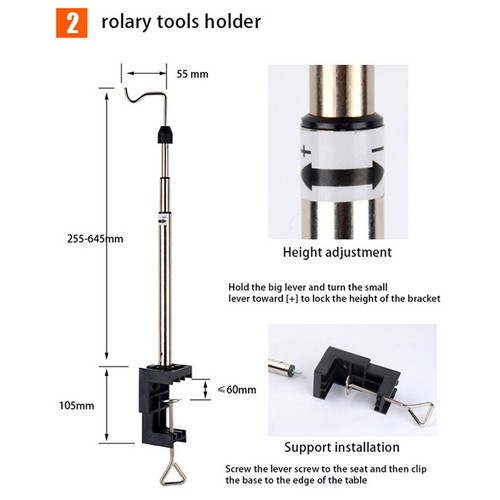 Rotary Tool Holder Hanger Desk Clamp for Dremel Accessories