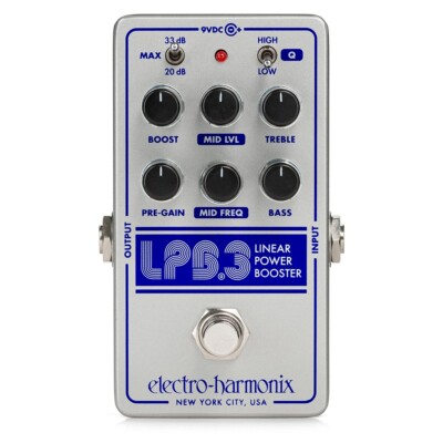 EHX Electro-Harmonix LPB-3 Linear Power Booster & EQ Guitar Effects Pedal