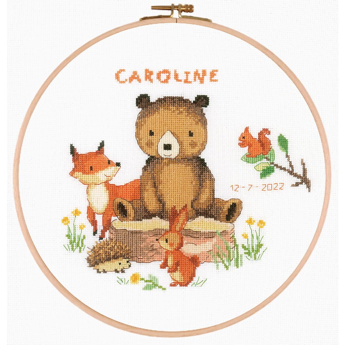 Vervaco counted cross stitch kit with embroidery ring 