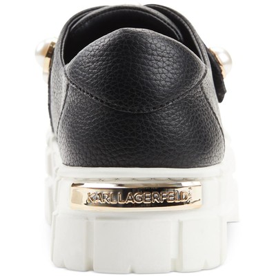 Karl Lagerfeld Paris Женские черные повседневные и модные кроссовки Catori BHFO 5403, Black tumbled leather
