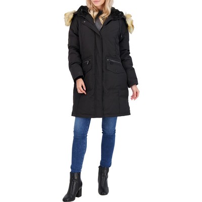 

Женская черная пуховая зимняя парка French Connection Верхняя одежда  BHFO 1945, Черный