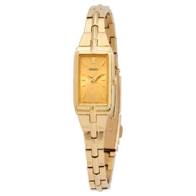 Seiko Solar Quartz Champagne Dial Ladies Watch SWR048