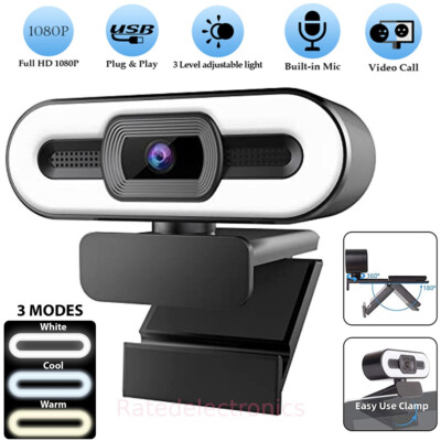 Full HD 1080P Webcam For PC Desktop/Laptop Auto Focus Web Camera with Microphone