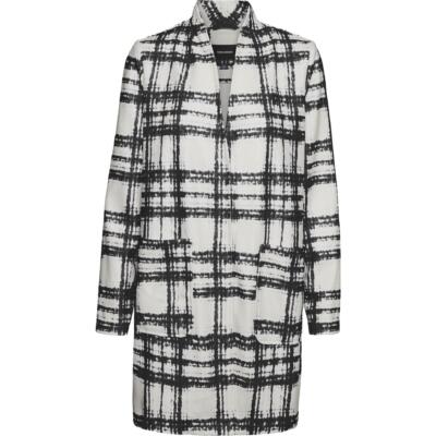 Vero Moda Brushed Freja Women's Plaid Print Mid-Length Jacket