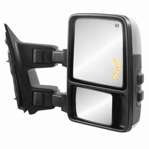 Pair Chrome Power Heated Tow Mirrors For 1999-2007 Ford F250 F350 F450 F550