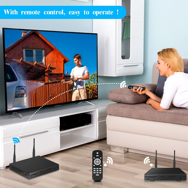 (Dual Antennas for Wi-Fi Enhanced) AI Human Detected 2K 3.0MP Wireless Security