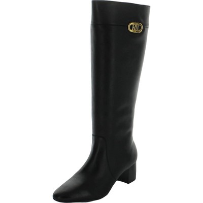 

Женские кожаные высокие сапоги до колен Lauren Ralph Lauren Wesleigh BHFO 8861, Черный, Wesleigh