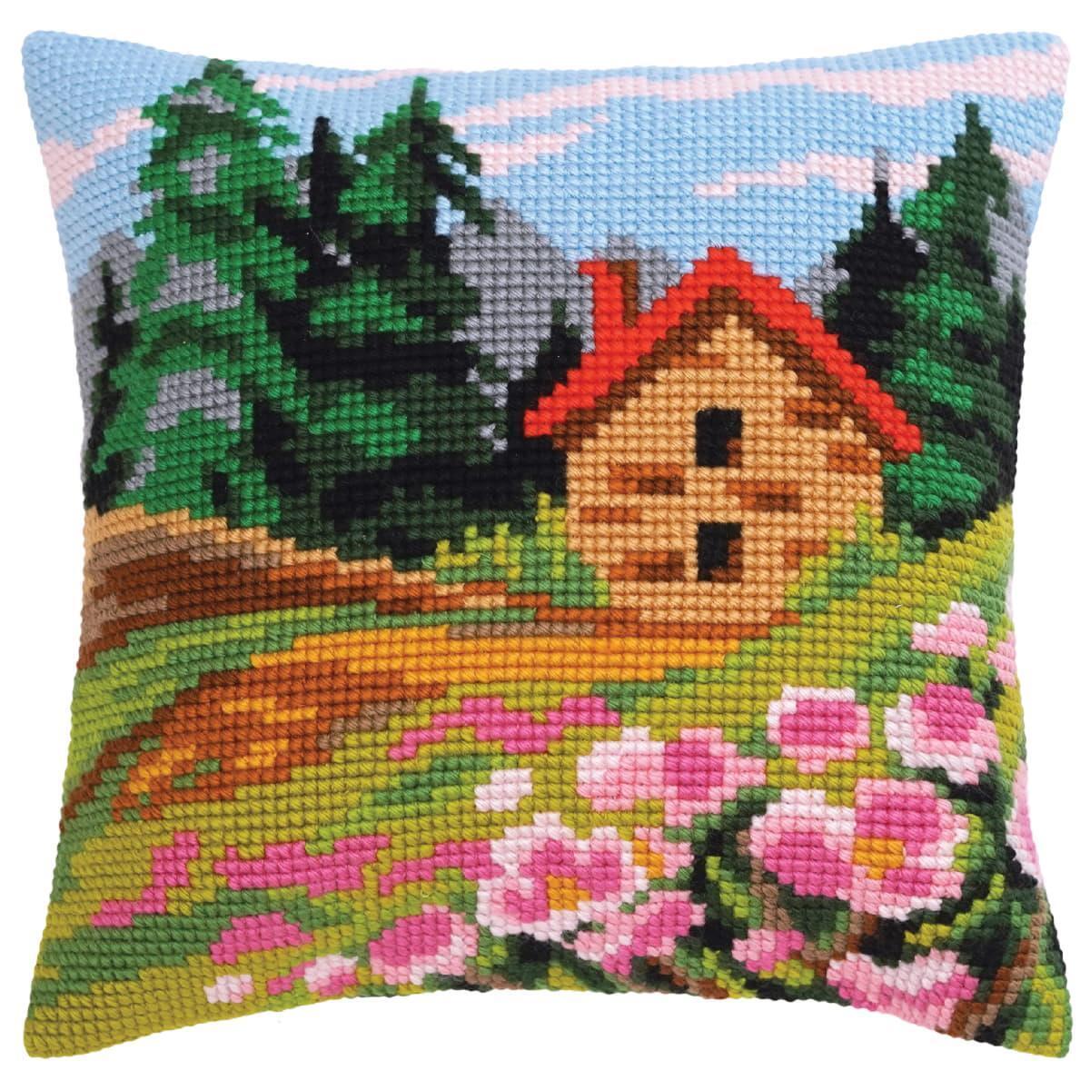 CDA stamped cross stitch kit cushion 