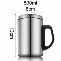 Metal Camping Mug Reusable Insulated Double Walled 350/500ml Tea Coffee Cup