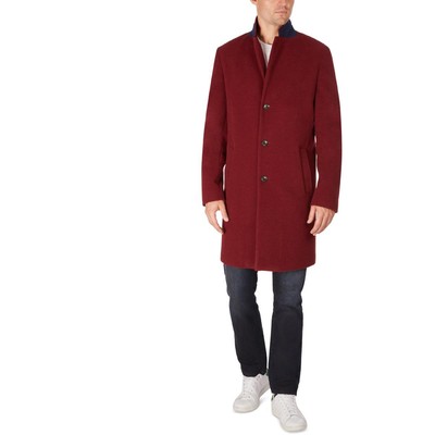 

Мужское длинное пальто из смесовой шерсти Tommy Hilfiger Addison Red, верхняя одежда 44 л BHFO 9288, Красный, Addison