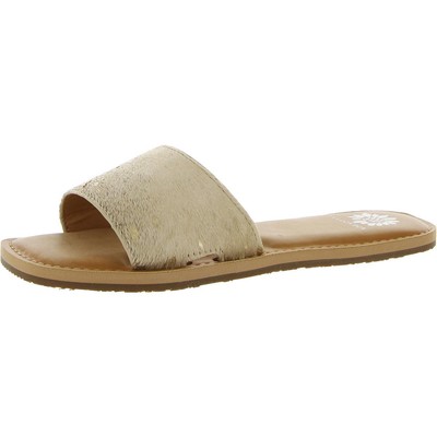 

Желтые босоножки женские Dariah Gold Slide Sandals Shoes 7.5 Medium (B,M) BHFO 1688, Золотой, Dariah