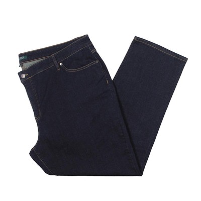 Женские синие джинсы со средней посадкой по щиколотку Lauren Ralph Lauren Plus 22W BHFO 5133