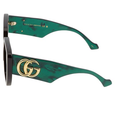 Pre-owned Gucci Green Geometric Ladies Sunglasses Gg0956s 001 54 Gg0956s 001 54