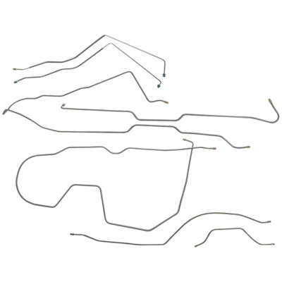 Brake line Kit Complete Power Disc Wide Model 20 Axle 1986-86 Jeep CJ7 OE Steel