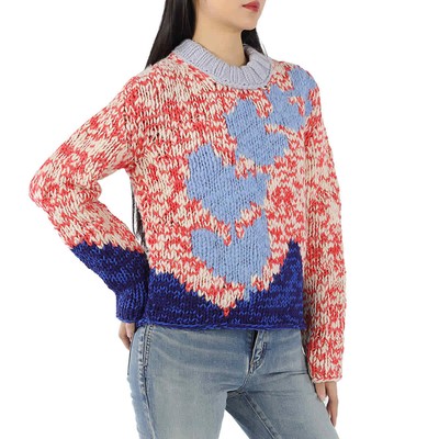 Pre-owned Burberry Crewneck Knit Jumper In Bright Red