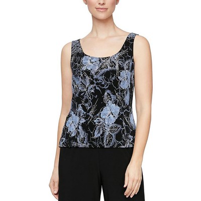 Alex Evenings Женский черный вязаный пуловер с блестками и верхняя рубашка Petites PM BHFO 0295