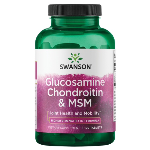 Swanson Glucosamine Chondroitin & Msm - Повышенная сила 120 таблеток