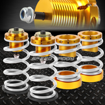 ДЛЯ 06-11 HONDA CIVIC 1-4 РЕГУЛИРУЕМОЕ ОПУСКАНИЕ БЕЛОЙ ПРУЖИННОЙ ПОДВЕСКИ COILOVER