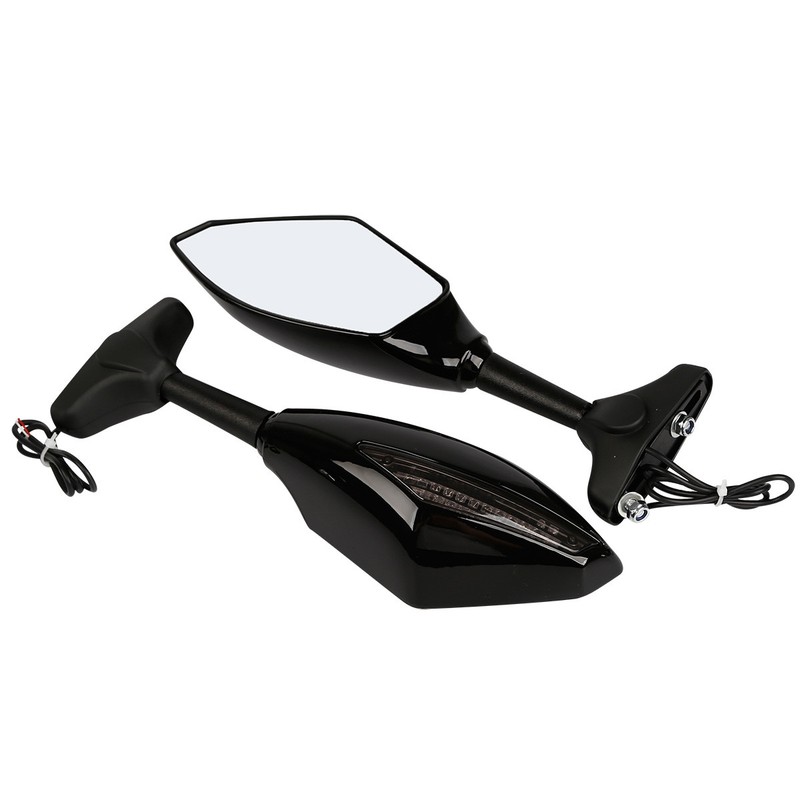 Rearview Mirror LED Turn Signal Fit For Suzuki GSXR 600 750 GSXR1000 2001-2005