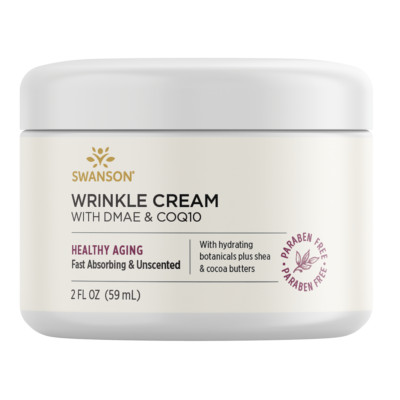 Swanson Wrinkle Cream With Dmae and Coq10 2 fl oz Cream