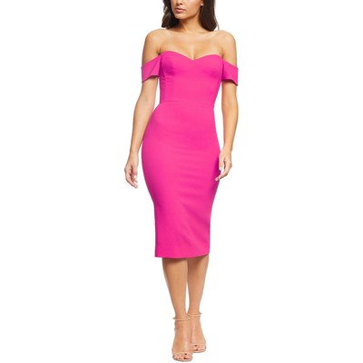 Платье The Population Womens Bailey Pink Boning Bodycon Dress L BHFO 2121