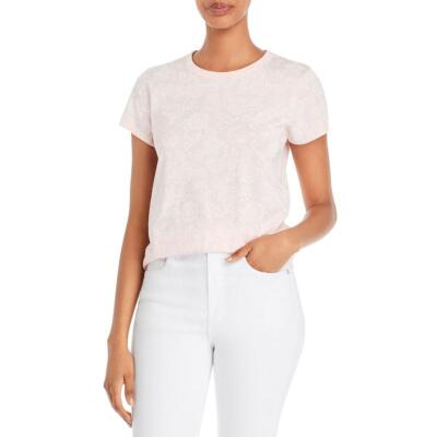 

Женская розовая футболка с круглым вырезом и рисунком Rag - Bone  BHFO 4329, Pink multi