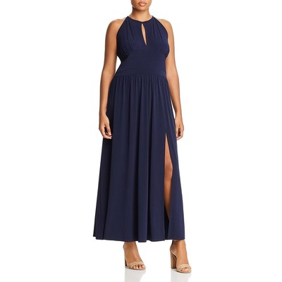 Женское макси-платье MICHAEL Michael Kors темно-синего цвета на бретелях с замочной скважиной плюс 2X BHFO 5239