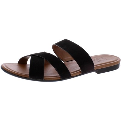 

Женские сандалии без шнуровки Naturalizer из нубука на плоской подошве BHFO 8655, Black nubuck, Treasure