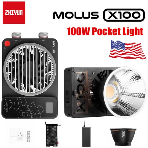 ZHIYUN MOLUS X100 100W Pocket COB Light LED Video Fill Light Bi-Color 2700-6500K ZHIYUN MOLUS X100 100W Pocket COB Light LED Video Fill Light Bi-Color 2700-6500K