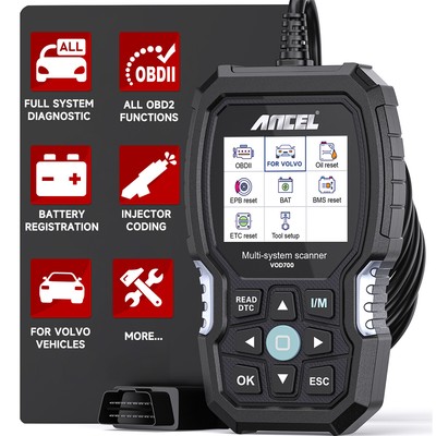 ANCEL VOD700 Auto OBD2 Full System Diagnostic Code Scanner For VOLVO BMS ABS SRS