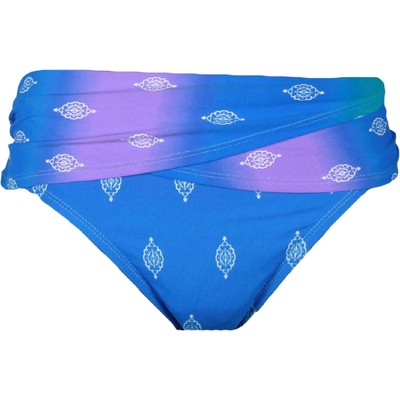

Женское синее бикини с плавками Bleu Rod Beattie, раздельные плавки  BHFO 4072, Blue/purple/teal