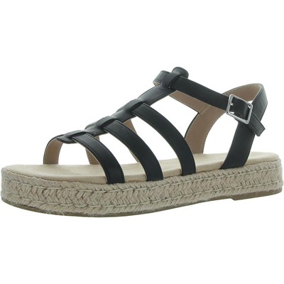 Sun + Stone Womens Rykerr Faux Leather Strappy Fisherman Sandals Shoes BHFO 1882