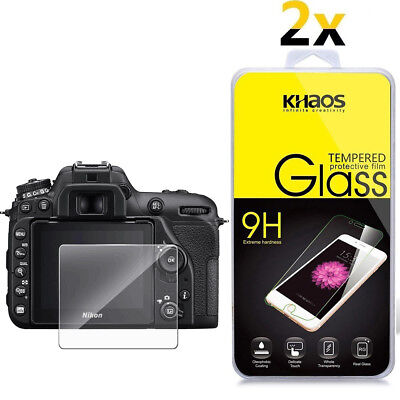 2-Pack Khaos For Nikon D7500 Tempered Glass Screen Protector